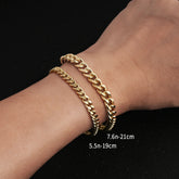 14K Gold Plated Cuban Curb Bracelet – Hypoallergenic, Unisex, 2 Sizes Available - GBBL